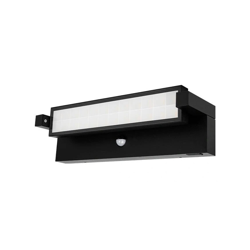 LED vonkajšie nástenné svietidlo s pohybovým a súmrakovým senzorom, LED/36W/230V, 3000/4000/6500K, IP54, čierna