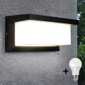LED Vonkajšie nástenné svietidlo so senzorom soumraku NEELY 1xE27/9W/230V IP54 čierna