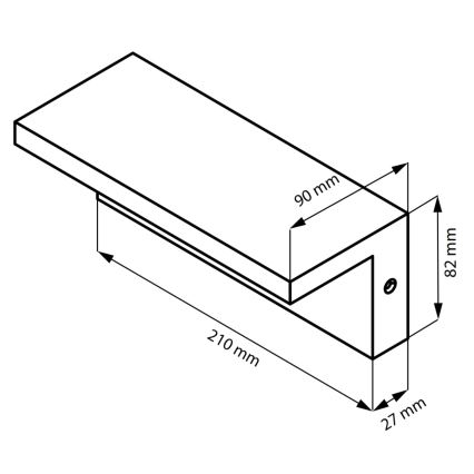 LED Vonkajšie nástenné svietidlo TESA LED/10W/230V IP54 čierna