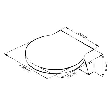 LED Vonkajšie nástenné svietidlo TESA LED/10W/230V IP54 čierna