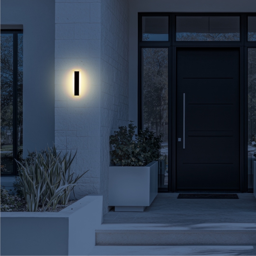 LED vonkajšie nástenné svietidlo WOW LED/10W/230V 3000/4000/6500K 30 cm IP54 čierne