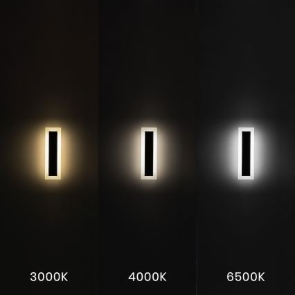 LED vonkajšie nástenné svietidlo WOW LED/10W/230V 3000/4000/6500K 30 cm IP54 čierne