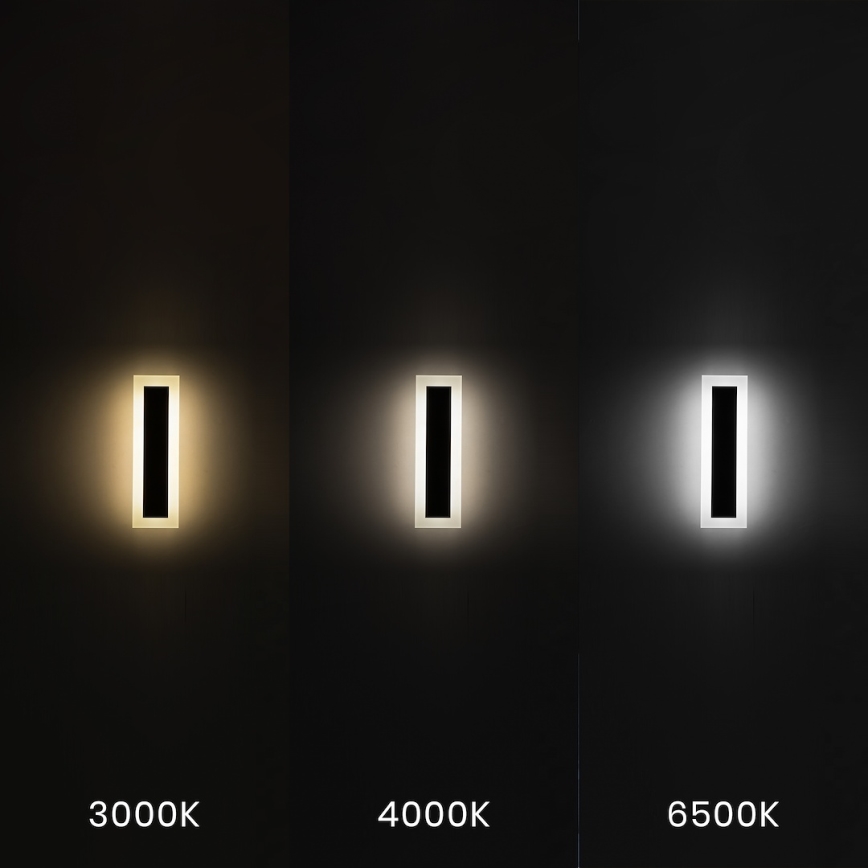 LED vonkajšie nástenné svietidlo WOW LED/10W/230V 3000/4000/6500K 30 cm IP54 čierne