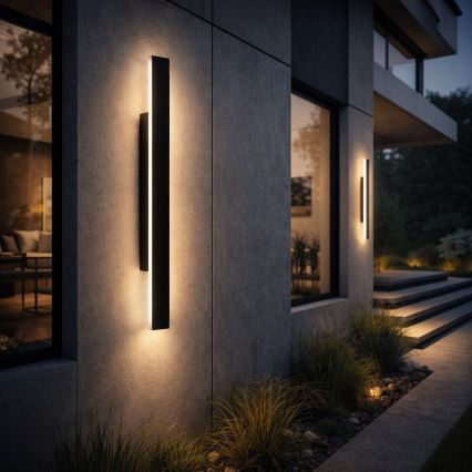 LED Vonkajšie nástenné svietidlo WOW LED/11W/230V 3000/4000/6000K 60 cm IP54 čierne