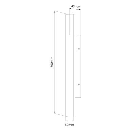 LED Vonkajšie nástenné svietidlo WOW LED/11W/230V 3000/4000/6000K 60 cm IP54 čierne