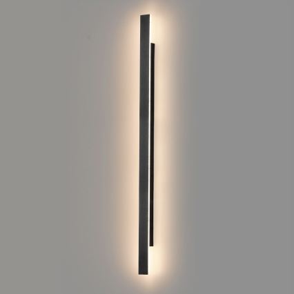 Vonkajšie nástenné LED svietidlo WOW LED/20W/230V 3000/4000/6000K 120 cm IP54 čierne