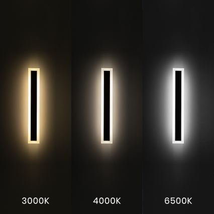 LED vonkajšie nástenné svietidlo WOW LED/20W/230V 3000/4000/6500K 60 cm IP54 čierne