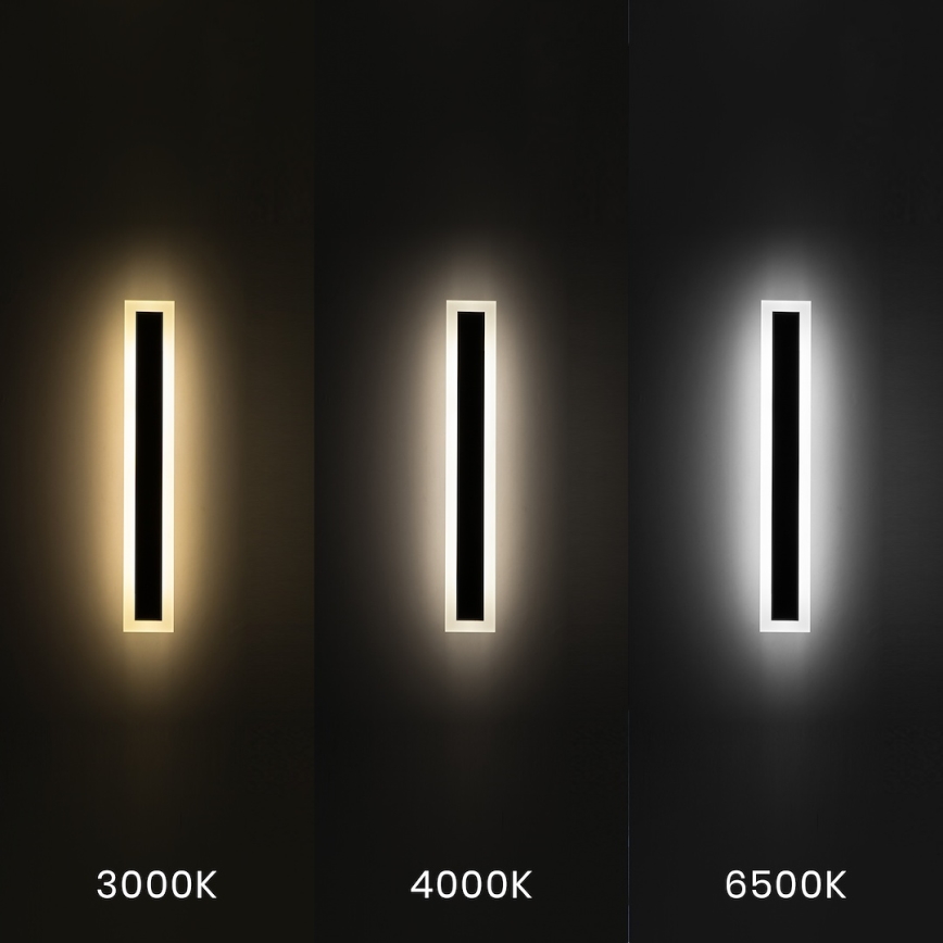 LED vonkajšie nástenné svietidlo WOW LED/20W/230V 3000/4000/6500K 60 cm IP54 čierne