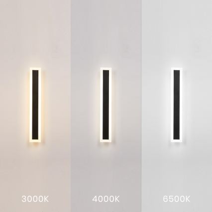 LED vonkajšie nástenné svietidlo WOW LED/20W/230V 3000/4000/6500K 60 cm IP54 čierne