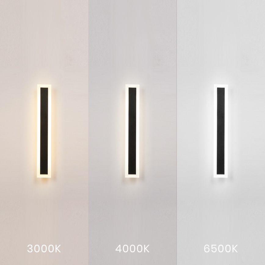 LED vonkajšie nástenné svietidlo WOW LED/20W/230V 3000/4000/6500K 60 cm IP54 čierne