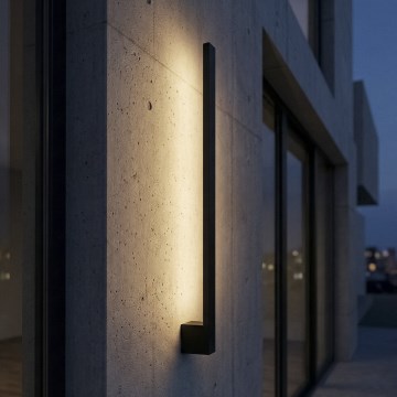 LED Vonkajšie nástenné svietidlo YALTE LED/9W/230V 3000/4000/6500K 61,5 cm IP54 čierne