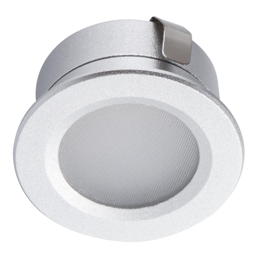 LED Vonkajšie podhľadové svietidlo IMBER LED/1W/12V 3000K pr. 3 cm 40 lm IP65 strieborná