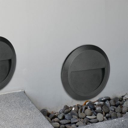 LED Vonkajšie schodiskové svietidlo LED/2W/230V IP65 4000K čierna