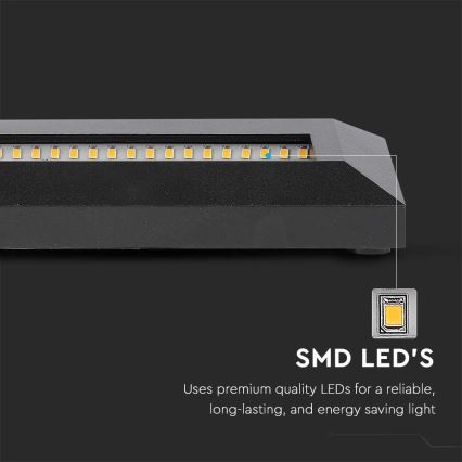 LED Vonkajšie schodiskové svietidlo LED/3W/230V IP65 4000K čierna