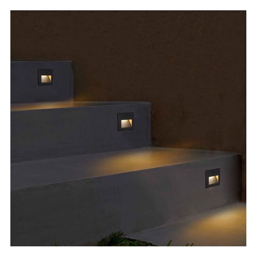 LED Vonkajšie schodiskové svietidlo Q7 LED/3W/230V IP44