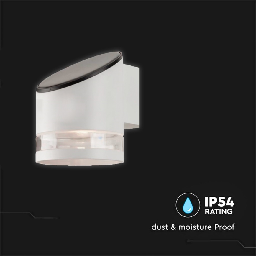 LED Vonkajšie solárne nástenné svietidlo LED/1W/3,7V 3000K IP54 1200 mAh biela