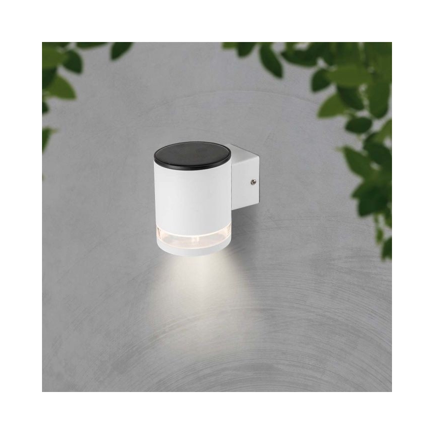 LED Vonkajšie solárne nástenné svietidlo LED/1W/3,7V 3000K IP54 biela