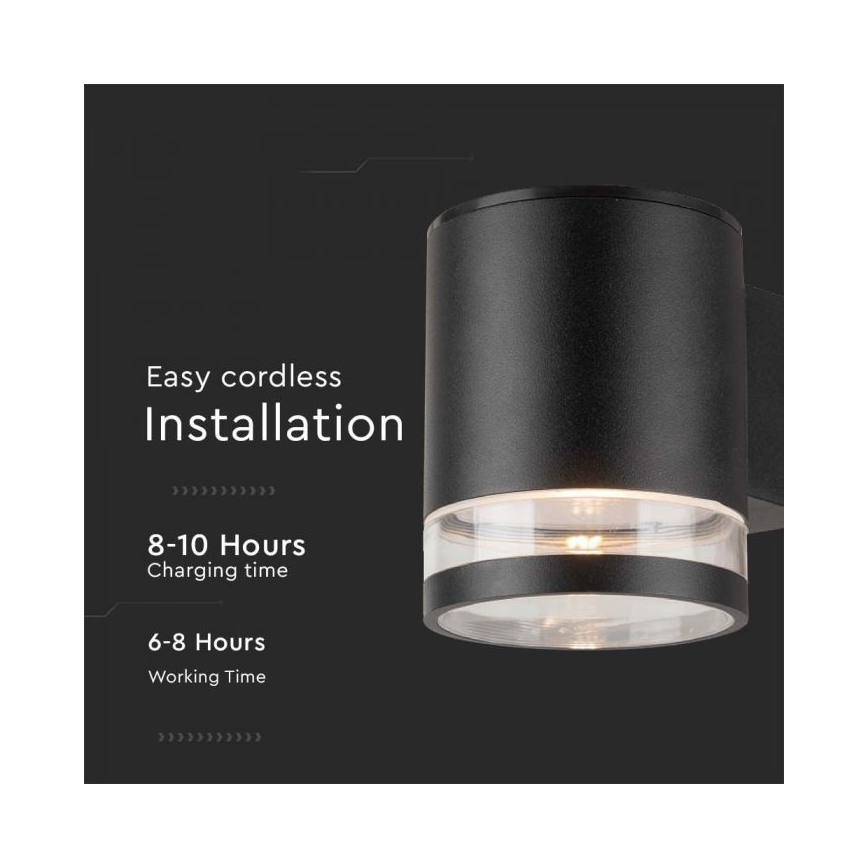 LED Vonkajšie solárne nástenné svietidlo LED/1W/3,7V 3000K IP54 čierna