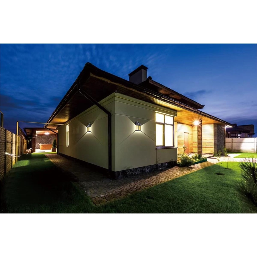 LED Vonkajšie solárne nástenné svietidlo so senzorom LED/1W/230V 1200 mAh IP65