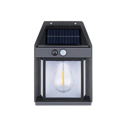 LED Vonkajšie solárne nástenné svietidlo so senzorom LED/1W/230V 1200 mAh IP65