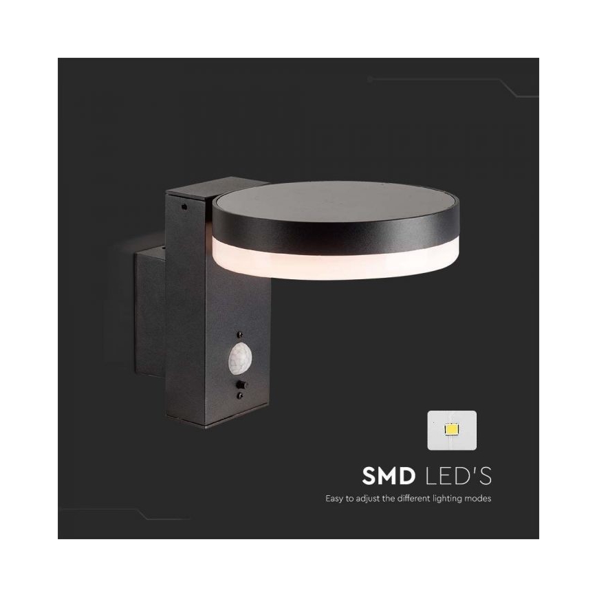 LED Vonkajšie solárne nástenné svietidlo so senzorom LED/5,5W/3,7V 3000K IP54