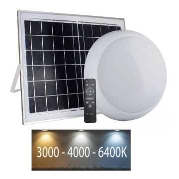 LED Vonkajšie solárne svietidlo LED/15W 3000/4000/6400K IP65 + diaľkové ovládanie
