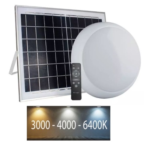 LED Vonkajšie solárne svietidlo LED/15W 3000/4000/6400K IP65 + diaľkové ovládanie