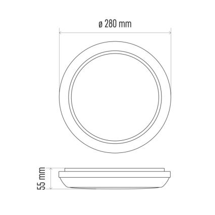 LED Vonkajšie stropné svietidlo DORI LED/24W/230V IP54 guľaté