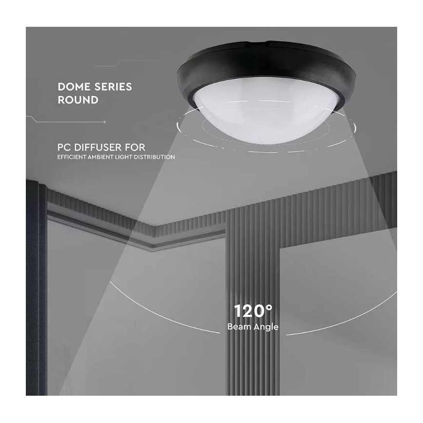 LED Vonkajšie stropné svietidlo LED/12W/230V IP54
