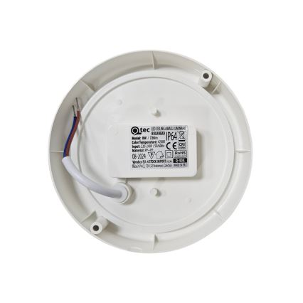 LED vonkajšie stropné svietidlo LED/8W/230V 4200K pr. 14 cm IP64 biela