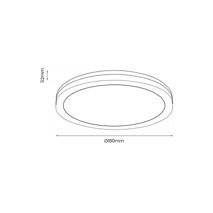 LED Vonkajšie stropné svietidlo MARLON LED/12W/230V 4000K IP54 čierna