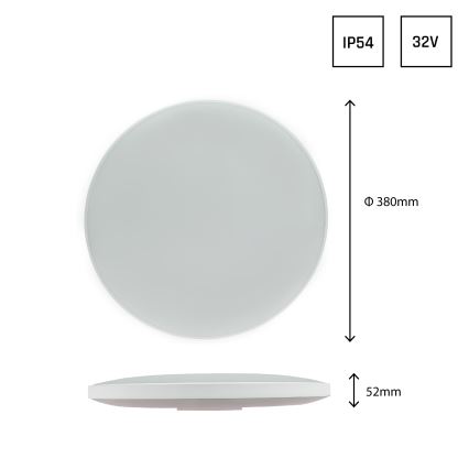 LED Vonkajšie stropné svietidlo NYMPHEA LED/32W/230V IP54 3000K