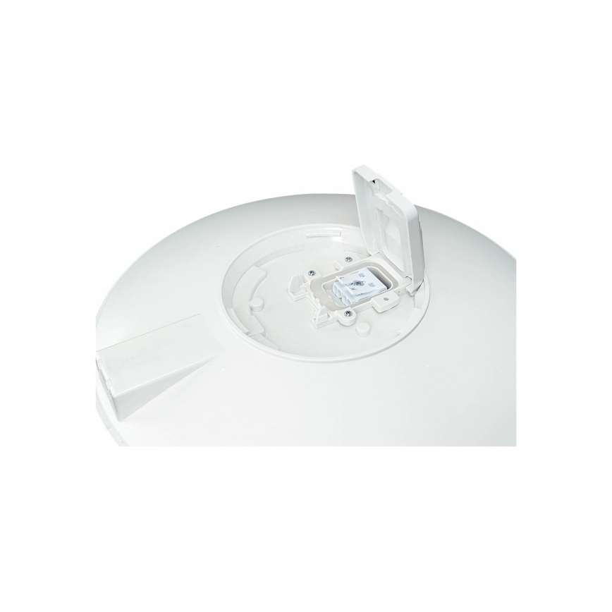 LED vonkajšie stropné svietidlo s pohybovým senzorom VISTA LED/15W/230V pr. 26 cm IP54 biela