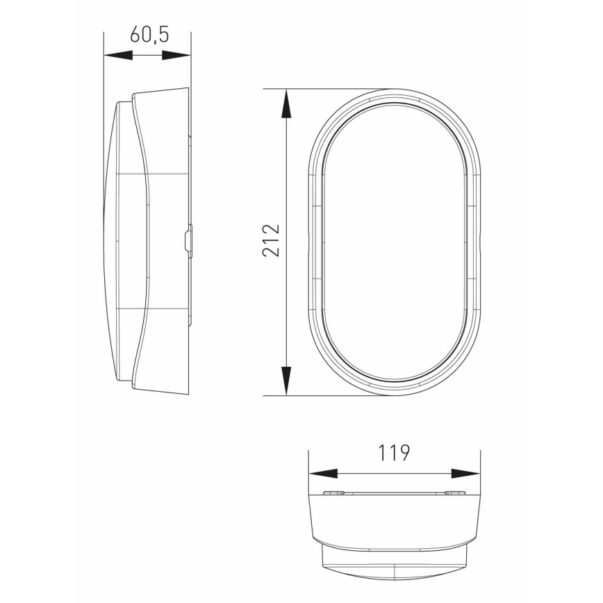 LED Vonkajšie stropné svietidlo so senzorom LED/14W/230V IP54 biela