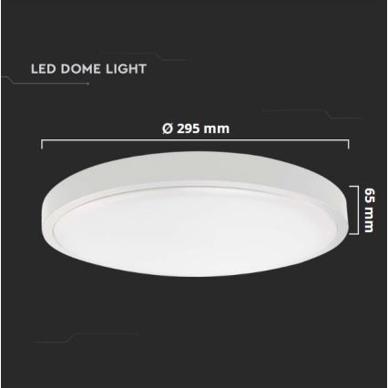 LED  Vonkajšie stropné svietidlo so senzorom LED/24W/230V 3000K IP44 biela