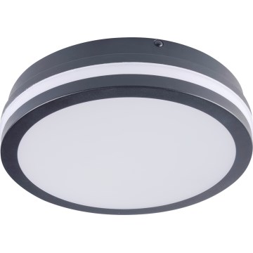 LED Vonkajšie stropné svietidlo so senzorom pohybu BENO LED/12/18W/230V 3000/3500/4000K IP65 antracit guľatý