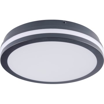 LED Vonkajšie stropné svietidlo so senzorom pohybu BENO LED/24/30W/230V 3000/3500/4000K IP65 antracit guľatý