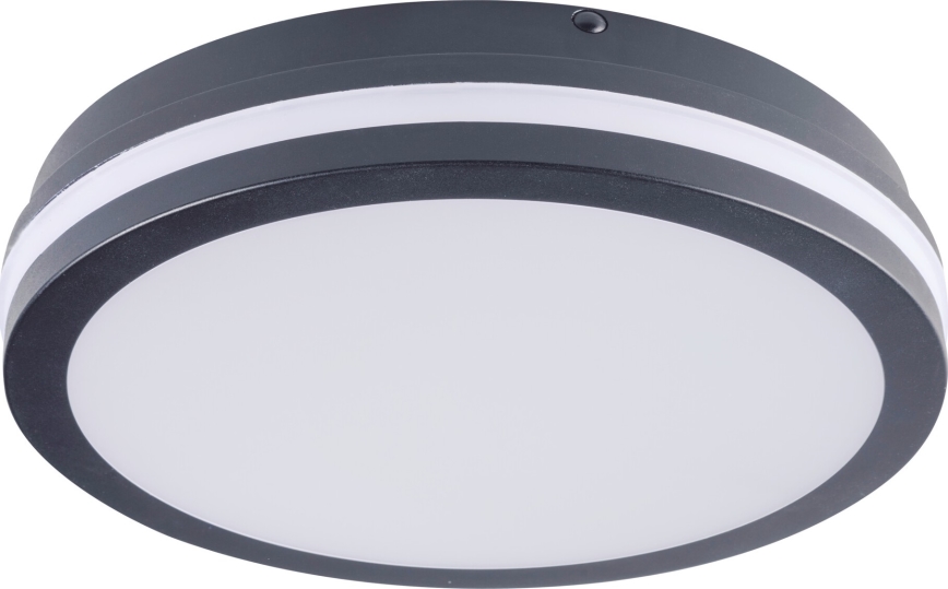 LED Vonkajšie stropné svietidlo so senzorom pohybu BENO LED/24/30W/230V 3000/3500/4000K IP65 antracit guľatý