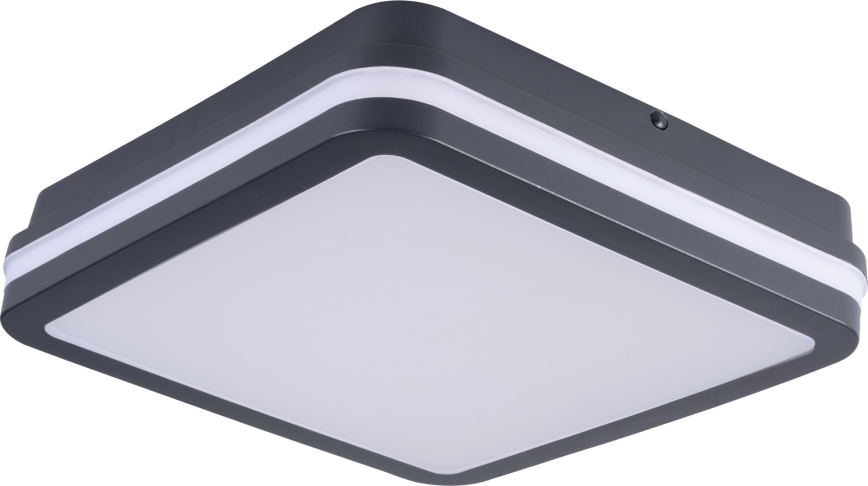 LED Vonkajšie stropné svietidlo so senzorom pohybu BENO LED/24/30W/230V 3000/3500/4000K IP65 antracit hranatý