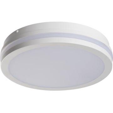 LED Vonkajšie stropné svietidlo so senzorom pohybu BENO LED/24/30W/230V 3000/3500/4000K IP65 biela guľatý