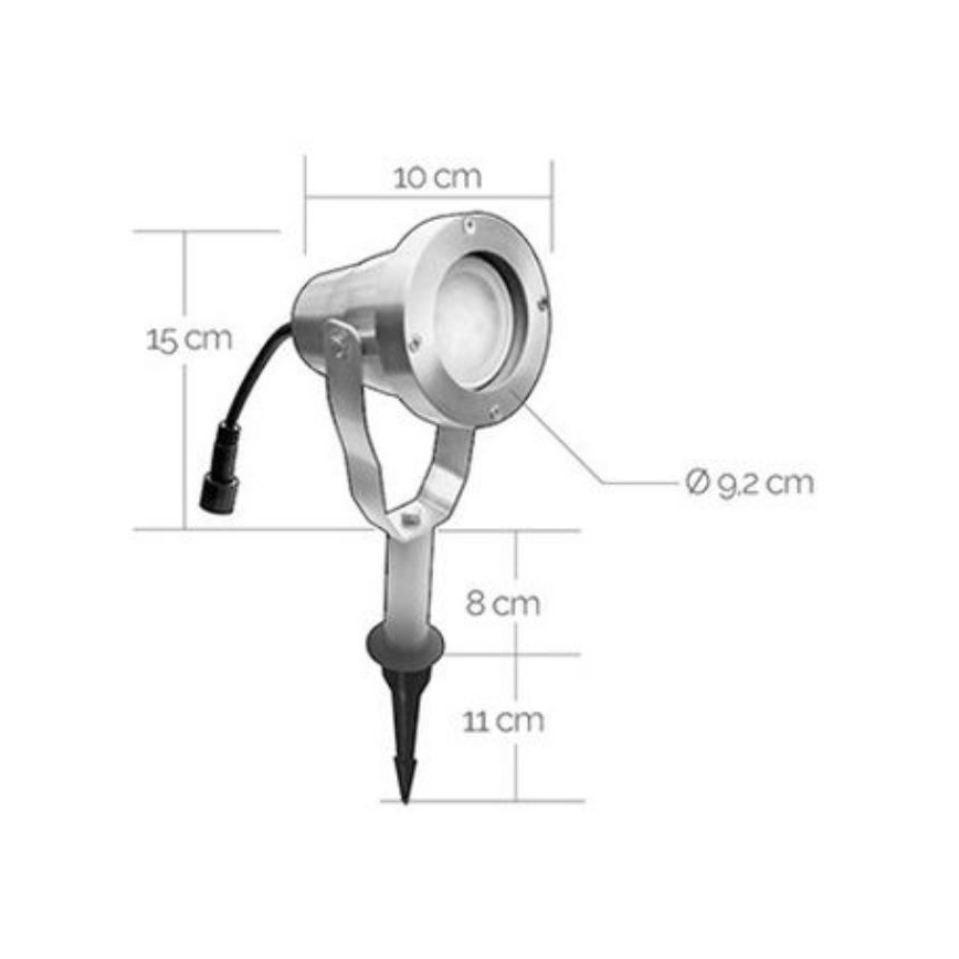 LED Vonkajšie svietidlo EASY CONNECT 1xGU10/4W/230V IP67 matný chróm
