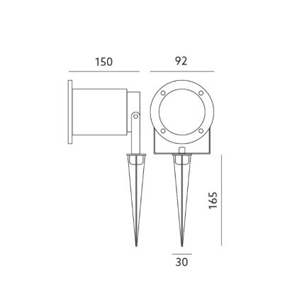 LED Vonkajšie svietidlo GARDEN 2 GU10/4W/230V