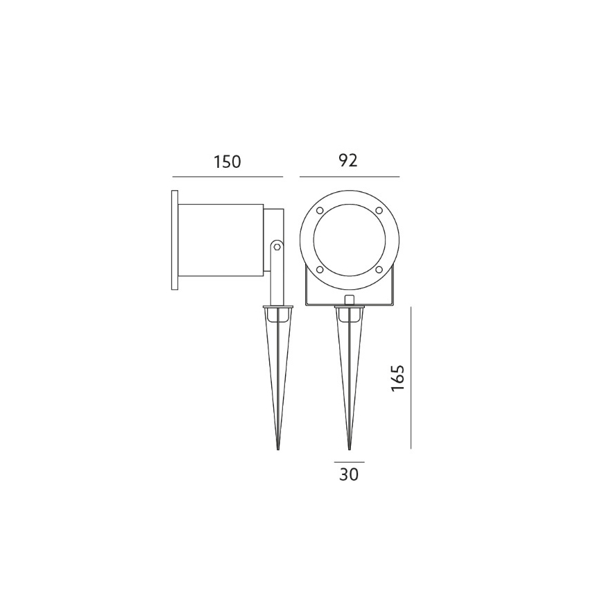 LED Vonkajšie svietidlo GARDEN 2 GU10/4W/230V