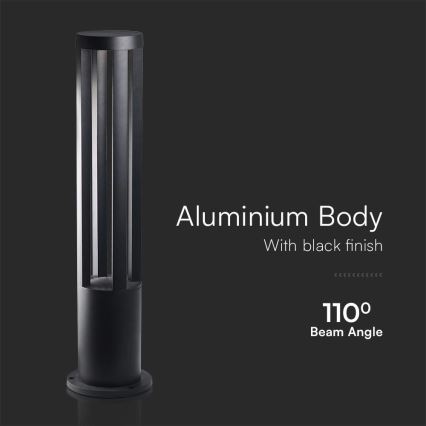 LED vonkajšie svietidlo LED/10W/230V 3000K IP65 80 cm čierne