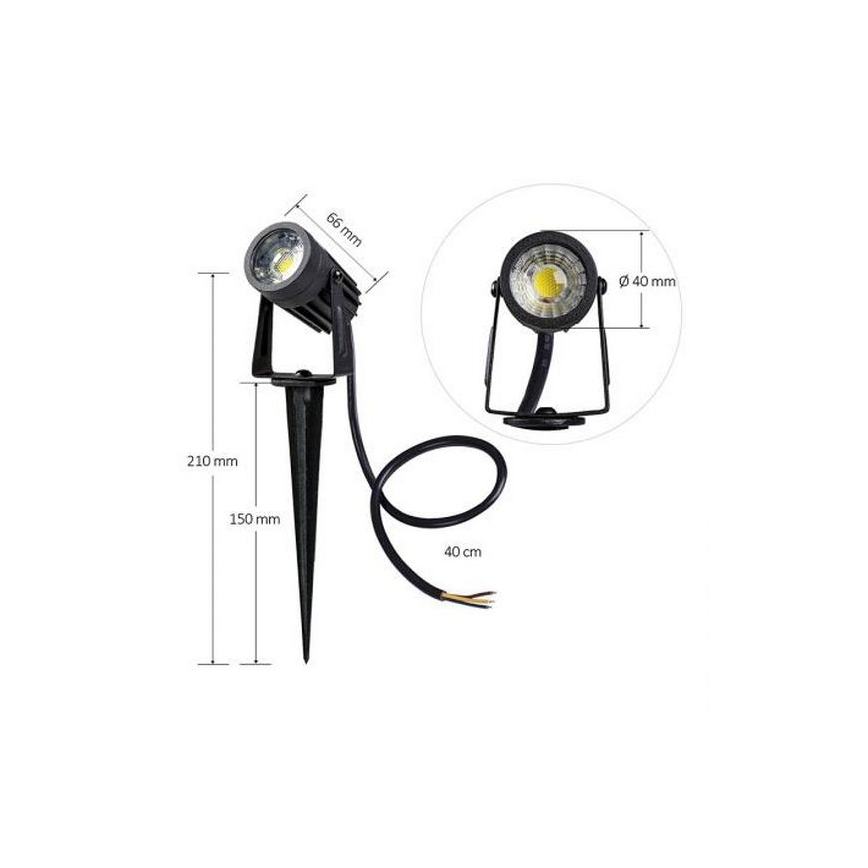 LED Vonkajšie svietidlo LED/3W/230V 4000K IP67 čierna