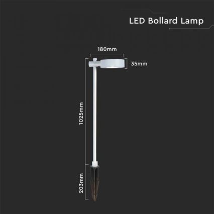 LED vonkajšie svietidlo LED/7W/230V 3000K IP65 biele