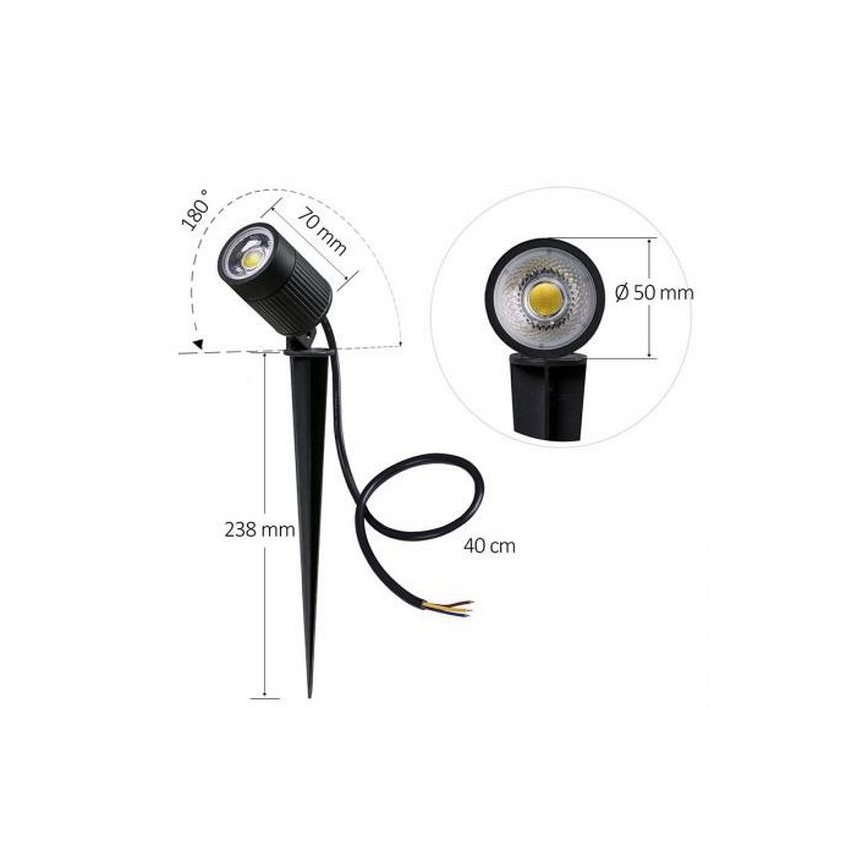 LED Vonkajšie svietidlo  LED/7W/85-264V IP67