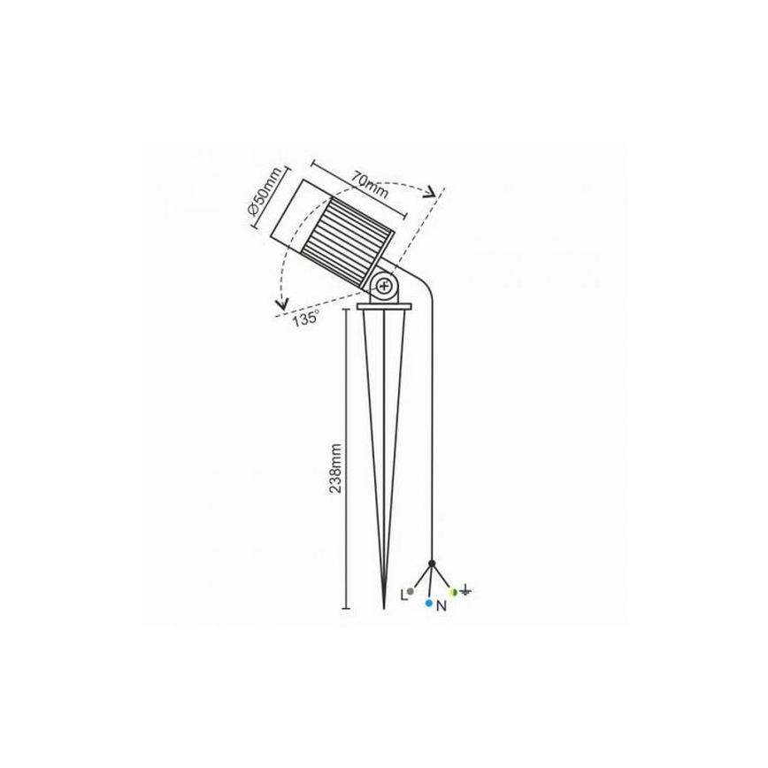 LED Vonkajšie svietidlo  LED/7W/85-264V IP67
