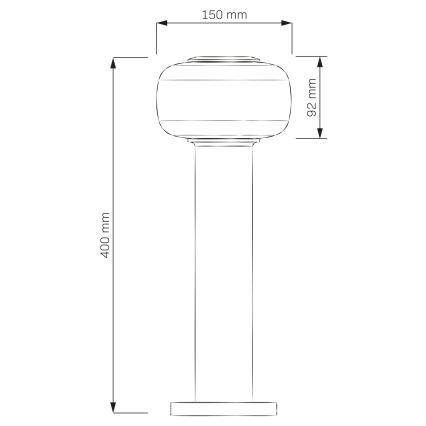 LED vonkajšie svietidlo MALAGA LED/12W/230V 40 cm IP44 čierne