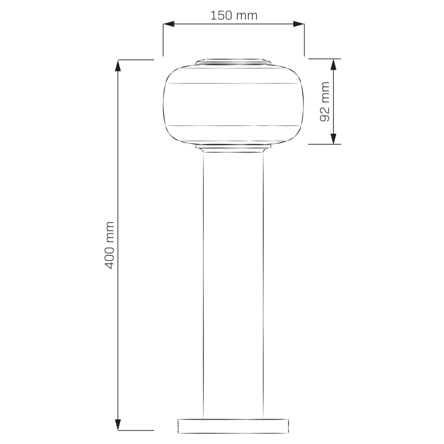LED vonkajšie svietidlo MALAGA LED/12W/230V 40 cm IP44 čierne